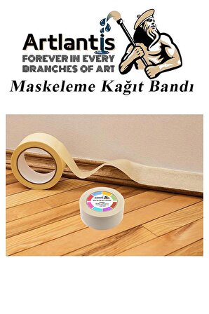 Maskeleme Bandı Kağıt Bant 38 mm 25 Metre 6 Adet Boya Bantı Maskeleme Kağıt Bant Duvar Yağlı Boya Badana