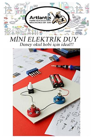 Mini Duy 10 Adet Deney Duyu Proje İçin Küçük Ampul Yuvası Minyonet Duy Okul Sınıf Elektrik Devre Deney Duyusu 