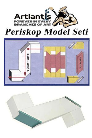 Periskop Yapım Seti 1 Paket Karton Periskop Model Seti Aynalı Okul Sınıf Deney Seti