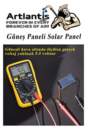 Güneş Paneli Solar Panel 7x10 cm 5.5 volt 100 mA 1 Adet Güneş Enerjisi Okul Sınıf Deney Çalışmaları