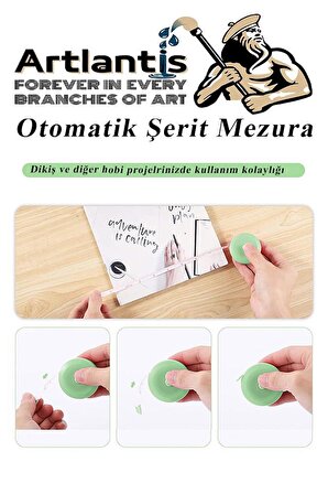 Otomatik Şerit Mezura 1.5 Metre Sarı Renk 1 Adet Yuvarlak Cep Mezurası 150 cm Mezro Terzi Metresi Vücut Ölçüm Metresi