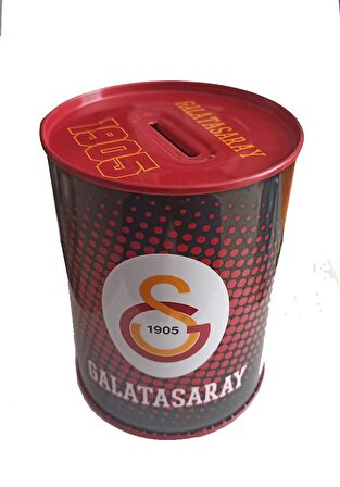 Galatasaray Metal Kumbara Orta Boy Orjinal Lisanslı 1 Adet GS Kumbara Taraftar Kumbara Aslan 12x9 cm