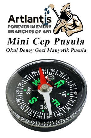 Mini Pusula 1 Adet Küçük Pusula Okul Deney Gezi Cep Pusulası Manyetik Pusula 7x30 mm Plastik Öğrenci