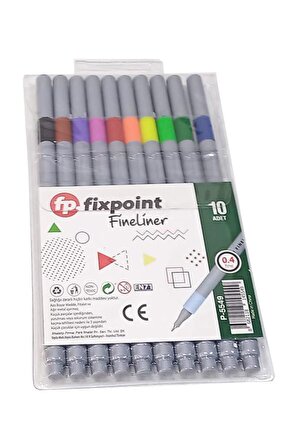 Fineliner 10 Lu İnce Uçlu Kalem 1 Paket 10 Renk 0.4 Mm Keçe Uçlu Kalem Renkli İşaretleme Yazı Kalemi