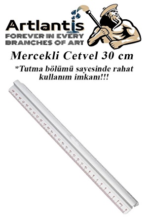 Cetvel Mercekli 30 cm Plastik Şeffaf 1 Adet Okul Sınıf Öğrenci Büyüteçli Tutumu Kolay Cetvel 30 cm