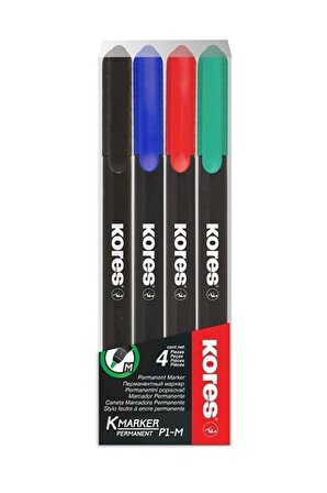 Asetat Kalemi 4 Renk 1.0 Mm 1 Paket Cd Kalemi M Keçe Uçlu Kalem Silinmez Renkli Permanent Kalem