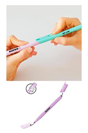 Fosforlu Kalem 6 Lı Pastel Renk 1 Paket İşaretleme Kalemi Kesik Uç 6 Renk Pastel Renkler Sarı Turuncu Pembe Yeşil Mavi Mor