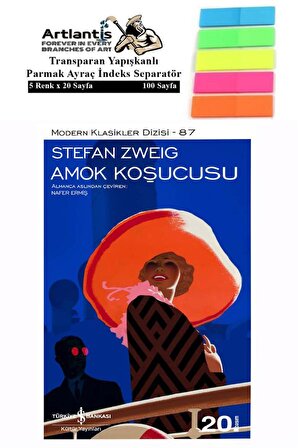 Amok Koşucusu Stefan Zweig 60 Sayfa Karton Kapak 1 Adet Fosforlu Transparan Kitap Ayraç 1 Paket