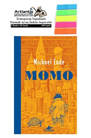 Momo Michael Ende 300 Sayfa Karton Kapak 1 Adet Fosforlu Transparan Kitap Ayraç 1 Paket