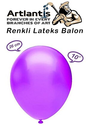 Balon Renkli Lateks 10 Adet Renkli Balon 10'' Canlı Renkler Parti Doğum Günü Süsleme Malzemeleri Balon 26 cm
