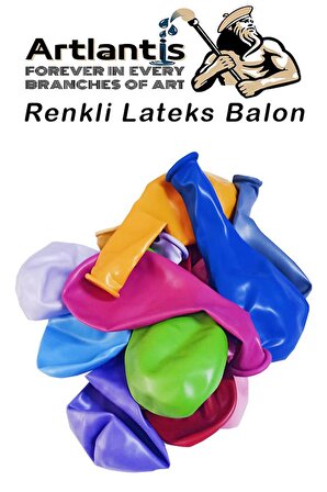 Balon Renkli Lateks 10 Adet Renkli Balon 10'' Canlı Renkler Parti Doğum Günü Süsleme Malzemeleri Balon 26 cm