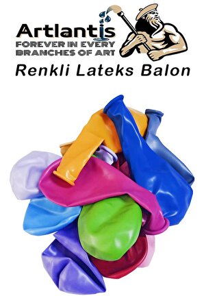 Balon Renkli Lateks 25 Adet Renkli Balon 10'' Canlı Renkler Parti Doğum Günü Süsleme Malzemeleri Balon 26 cm