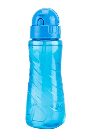 Matara 500 ml Mavi 1 Adet Plastik Su Matarası 500 cc Pipetli Suluk Okul Suluğu