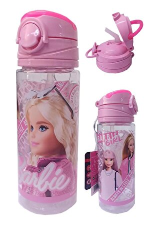 Kız Çocuk Barbie Matara 500 ml 1 Adet Lisanslı Barbi Suluk Okul Matarası Öğrenci Suluğu