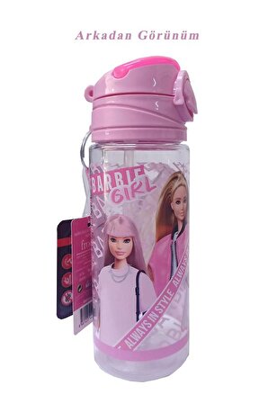 Kız Çocuk Barbie Matara 500 ml 1 Adet Lisanslı Barbi Suluk Okul Matarası Öğrenci Suluğu