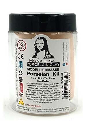 Porselen Kili 200 Gr 1 Adet Monalisa Porselen Modelleme Kili