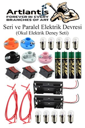 Seri ve Paralel Elektrik Devresi 1 Paket Basit Elektrik Devresi Deney Seti Eğitici İş Eğitimi Seti