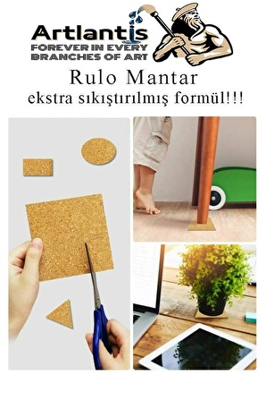 Rulo Mantar 1 mm 60x100 cm 1 Adet 1 mm Kalınlığında 60x100 cm Rulo Mantar Pano 