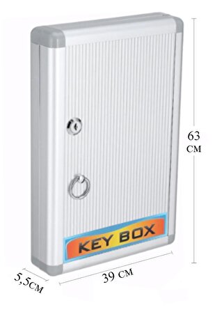 Kilitli Anahtar Kutusu 96 lı 1 Paket Anahtar Dolabı Alüminyum Gövde Otel Otopark Apart Anahtarlık Dolap