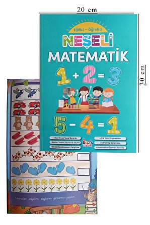Neşeli Matematik Eğitici ve Öğretici 1 Adet Okul Öncesi Sayıları Öğrenme ve Alıştırma Kitabı