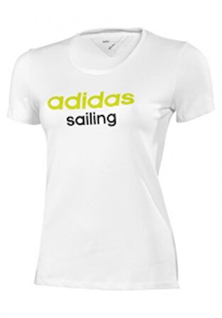 Adidas ASCU Logo Tişört Kadın Beyaz S Beden