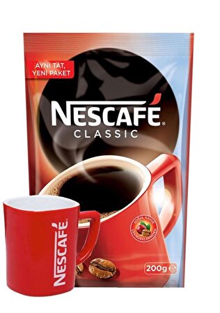 Nescafe Classic - 200 gr Paket  + Nescafe Bardak