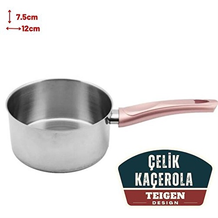 Çelik Kaçerola 12 Cm Paslanmaz