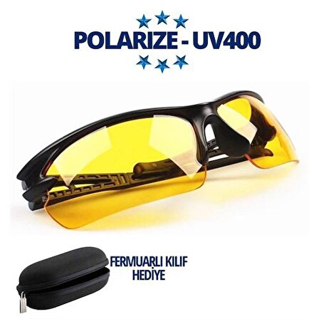 Polarize UV400 Sarı Camlı Güneş Gözlüğü
