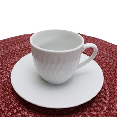 Güral Porselen Miranda Kahve Fincanı Beyaz 2 Adet