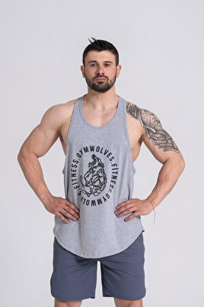 Gymwolves Erkek Spor Atleti | Stringer | Workout Tanktop | Wolf Serisi