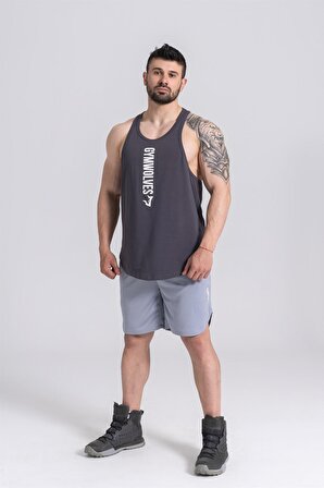 Gymwolves Erkek Spor Atleti Füme | Workout Tanktop | Comfortable Serisi
