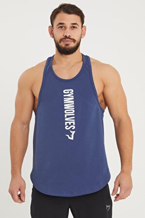 Gymwolves Erkek Spor Atleti İndigo | Workout Tanktop | Comfortable Serisi
