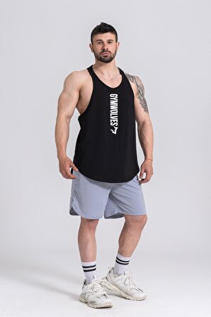 Gymwolves Erkek Spor Atleti Siyah | Workout Tanktop | Comfortable Serisi