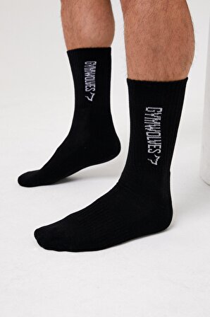 Gymwolves Atlatik Spor Çorap Siyah | 3 Lü Paket | Unisex Çorap | Sock