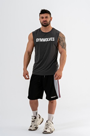 Gymwolves Erkek Kolsuz T-Shirt | Erkek Spor T-shirt | Workout Tanktop |