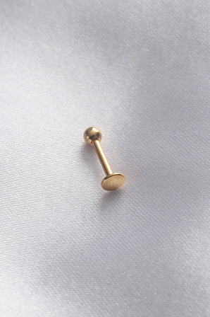 316L Cerrahi Çelik 8 mm Gold Renk Dudak Piercing