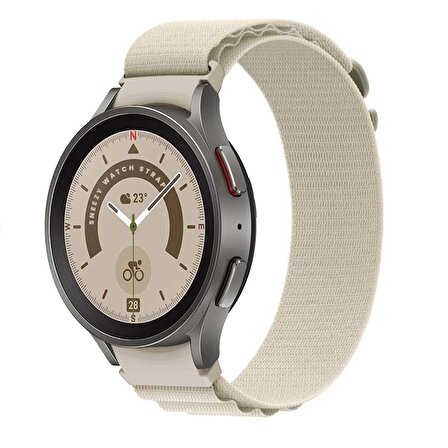 Samsung Galaxy Watch 6 40 43 44 47mm Uyumlu Kavisli Tasarım Frost Alpine Loop Kordon
