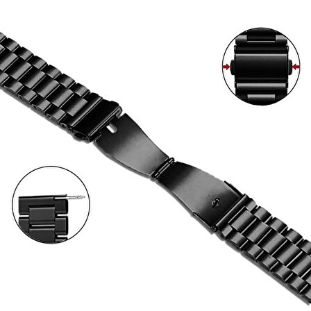 Samsung Galaxy Watch 6 40 43 44 47mm Uyumlu Kavisli Ironweft Döküm Çelik Metal Kordon