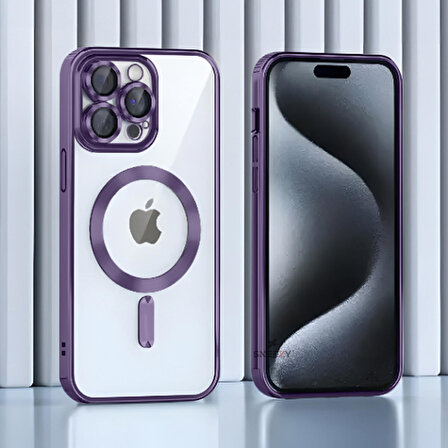 Sneezy İphone 11 İle Uyumlu Reflect Line MagSafe Uyumlu İnce Tasarım Kapak