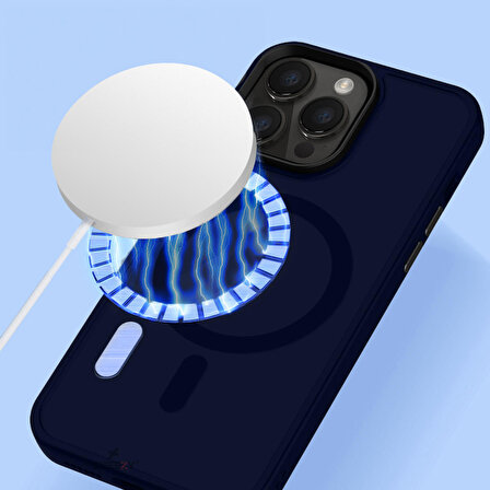 Sneezy İphone 15 İle Uyumlu Magnetic Matte Prism Kapak
