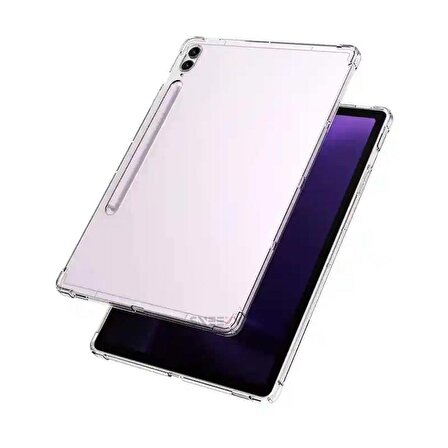Samsung Tab S9 Ultra SM-X910 14.6 İnç Kılıf ShockArmor Clear Köşe korumalı şeffaf tablet kılıfı