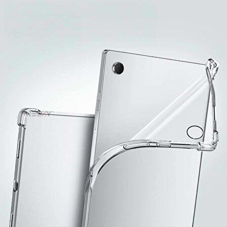 Samsung Tab A9 Plus X210 11 İnç Kılıf ShockArmor Clear Köşe korumalı şeffaf tablet kılıfı