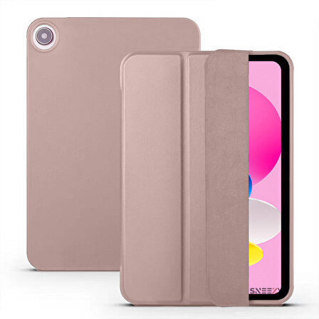 Apple iPad Air 5.Nesil 10.9 2022 İnç Uyumlu Soft Safe Arkası Silikon Smart Tablet kılıfı