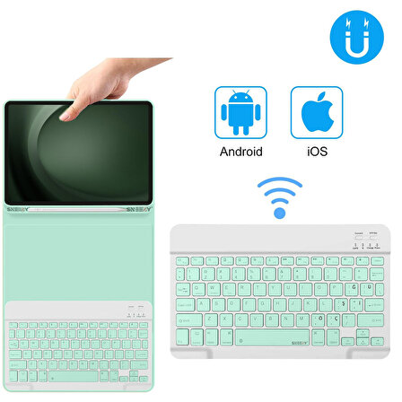 Apple iPad 8.Nesil 10.2 İnç 2020 Uyumlu StyleTech Bluetooth Klavyeli Çok Yönlü Kılıf