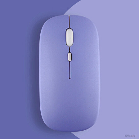 Apple Macbook Şarj Edilebilir Sessiz Mouse Bluetooth + 2.4Hz Wifi Kablosuz Mouse Fare