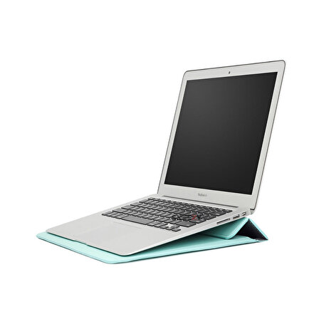 Sneezy Macbook Air 13.3 İnç A1369 Uyumlu PortaPivo Standlı Deri Taşıma Çantası