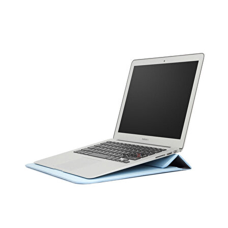 Sneezy Macbook Pro 13 İnç 2015 A1502 Uyumlu PortaPivo Standlı Deri Taşıma Çantası