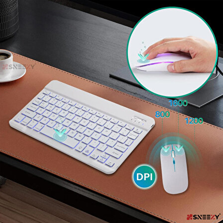 Honor Pad 9 RGB Işıklı Bluetooth & Wireless Türkçe Klavye Mouse Seti