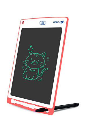 Grafik Digital Çocuk Yazı Çizim Tableti LCD Yazı Tahtası 8.5 Inc Ekranlı + Bilgisayar Kalemli Pembe