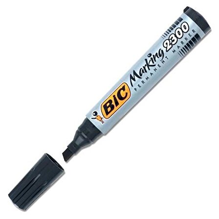 BIC 2300 KESİK UÇLU MARKÖR SİYAH (12 ADET)